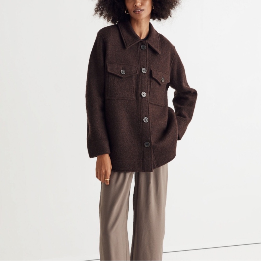 Madewell Boiled Wool Shirt Jacket NEW